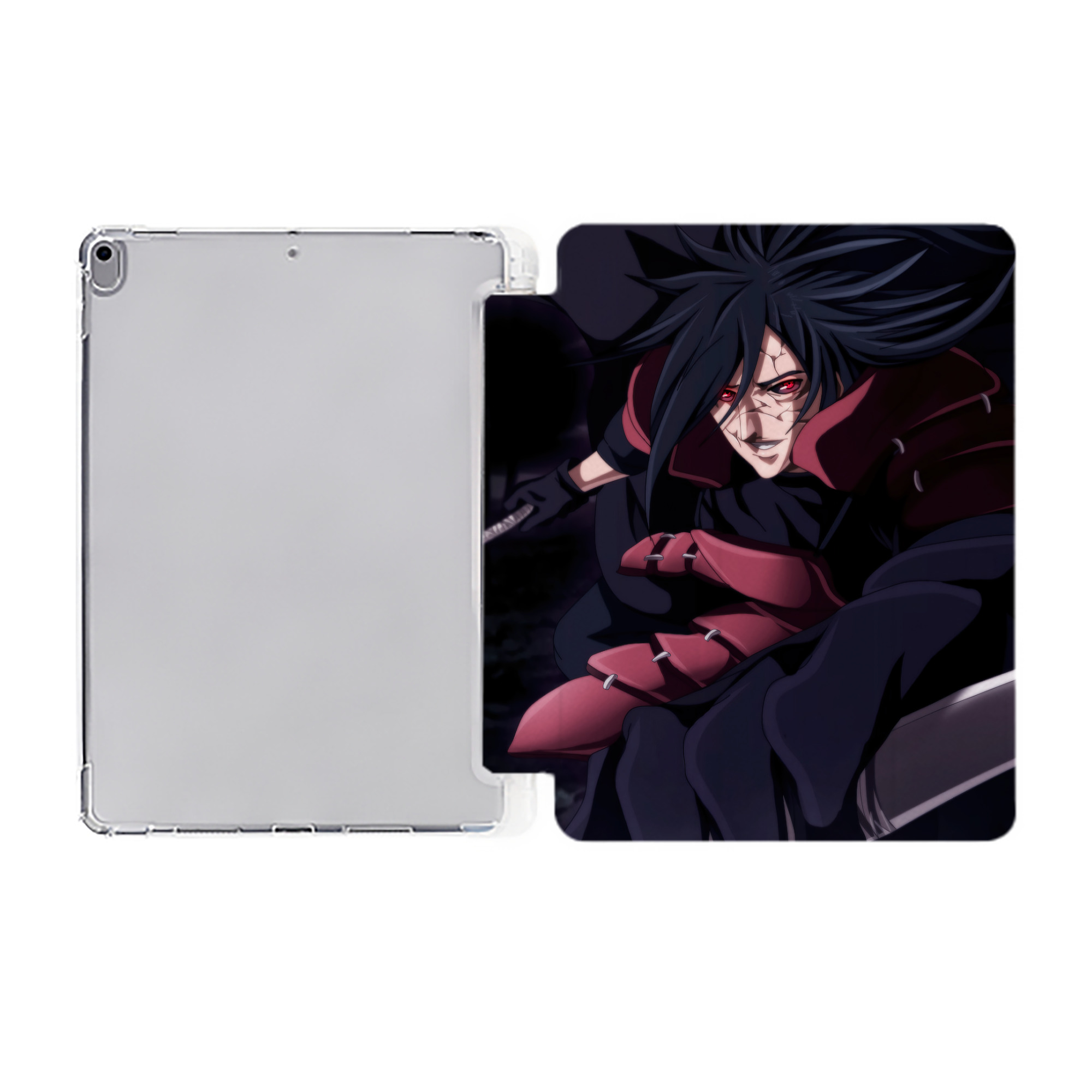 （画像用） NARUTO -ナルト- NARUTO -ナルト- 疾風伝 IPad ケース ペン収納付き 三つ折りスタンド PUレザー×シリコン 対応機種9.5/10.5/10.9インチ